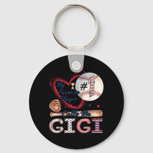 My Favourite Player Calls Me Gigi Baseball T-Ball Keychain