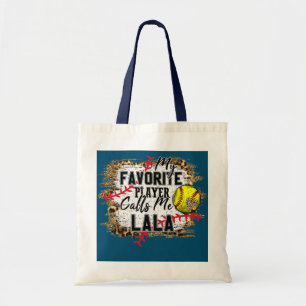 My Favourite Player Calls Me Lala softball mothers Tote Bag
