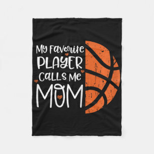My Favourite Player Calls Me Mom Bysketbyll Gift B Fleece Blanket