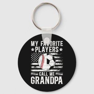 My Favourite Players Call Me Grandpa Soccer Byseby Keychain