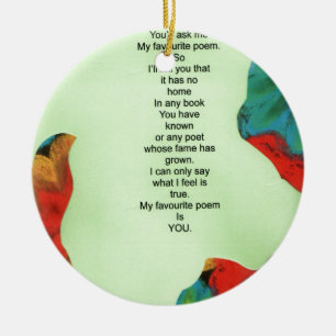 my favourite poem ceramic ornament