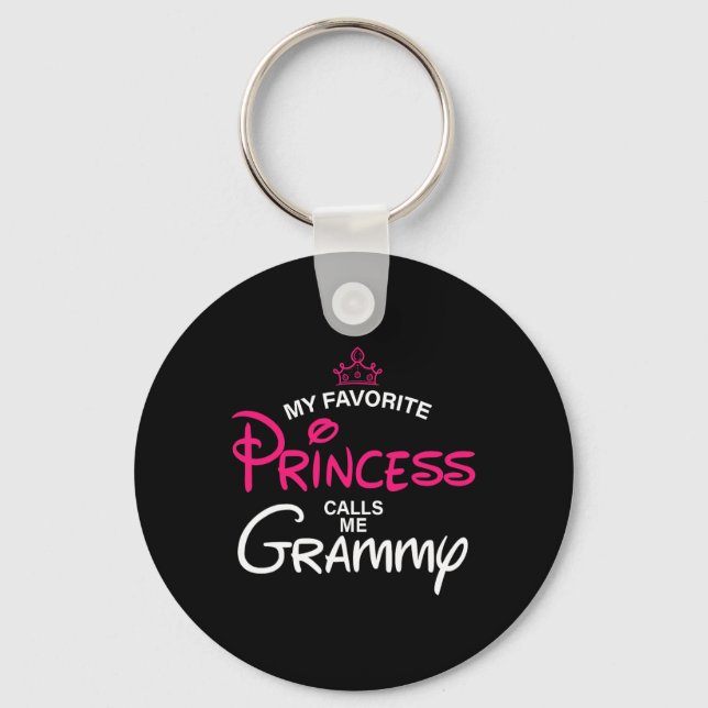 My Favourite Princess Calls Me Grammy Daughter Fat Keychain (Front)