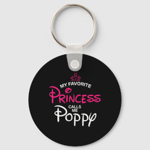 My Favourite Princess Calls Me Poppy Daughter Fath Keychain