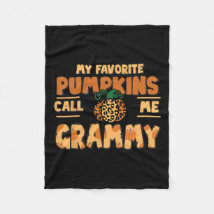 My Favourite Pumpkins Call Me Grammy Thanksgiving  Fleece Blanket