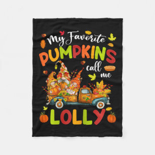 My Favourite Pumpkins Call Me Lolly Truck Thanksgi Fleece Blanket