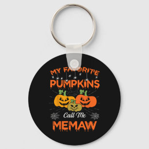 My Favourite Pumpkins Call Me Memaw Halloween Wome Keychain