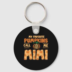 My Favourite Pumpkins Call Me Mimi Thanksgiving Fa Keychain