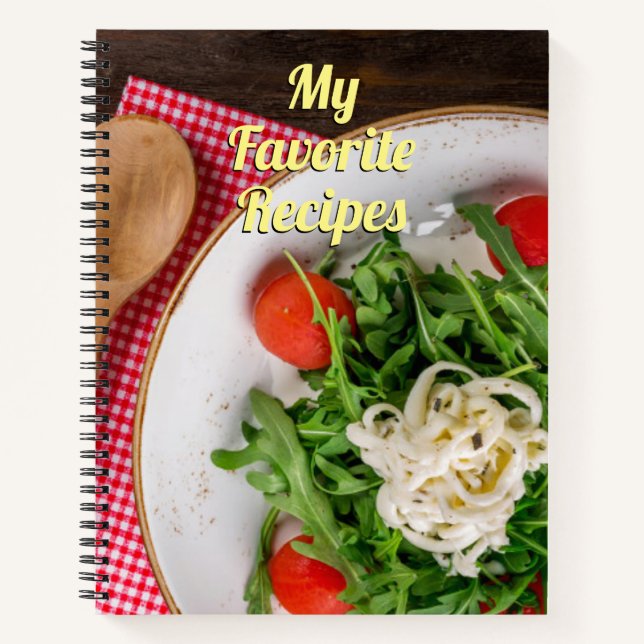My Favourite Recipes Cherry Tomatoes Salad Noteboo Notebook (Front)
