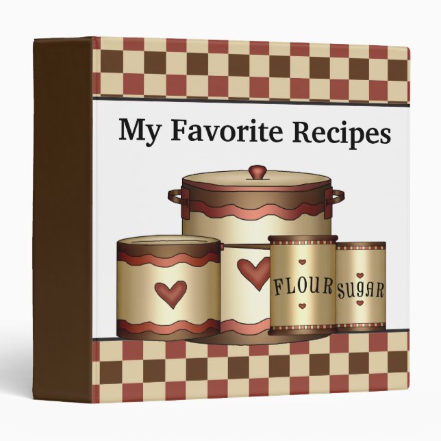 My favourite recipes kitchen binder (Front/Spine)