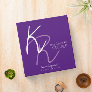 My Favourite Recipes Monogrammed Mom Chef Binder