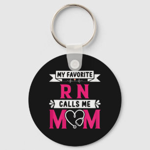 My Favourite Rn Registered Nurse Calls Me Mom Moth Keychain