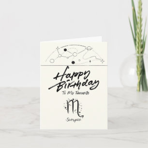 My Favourite Scorpio Heartfelt Birthday Card