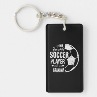 My Favourite Soccer Player Calls Me Grandma Keychain