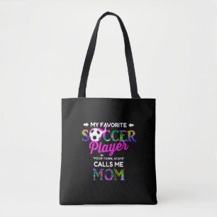 My Favourite Soccer Player Soccer Mom Personalized Tote Bag