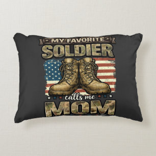 My favourite soldier calls me mom accent pillow
