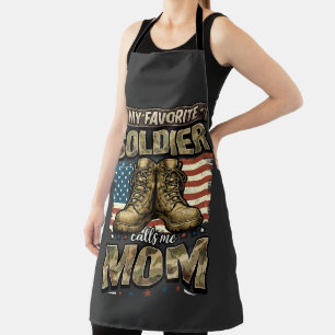 My favourite soldier calls me mom apron
