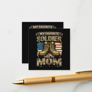 My favourite soldier calls me mom enclosure card