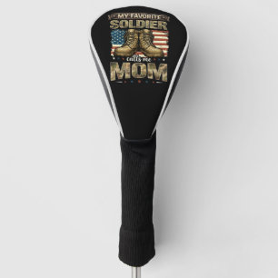 My favourite soldier calls me mom golf head cover