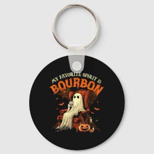 My Favourite Spirit is Funny Halloween Ghost Keychain