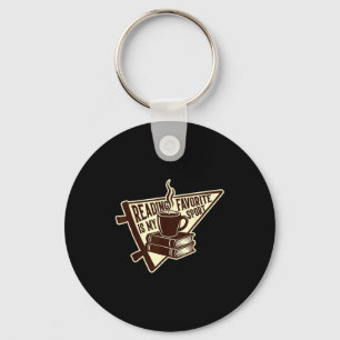 My favourite sport book lover pennant keychain