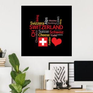 My Favourite Swiss Things Funny Poster