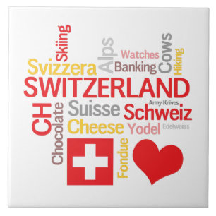 My Favourite Swiss Things Funny Tile