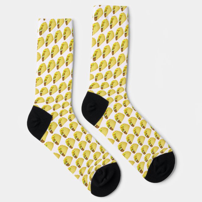 My Favourite Taco White Background Socks (Right)