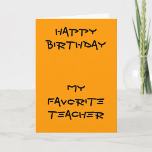 My favourite teacher birthday cards