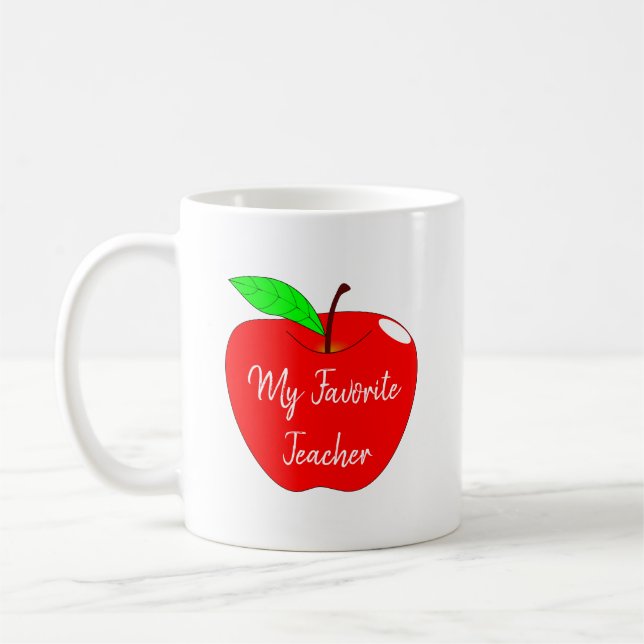 My Favourite Teacher Mug, Best Teacher Gift,  Coffee Mug (Left)