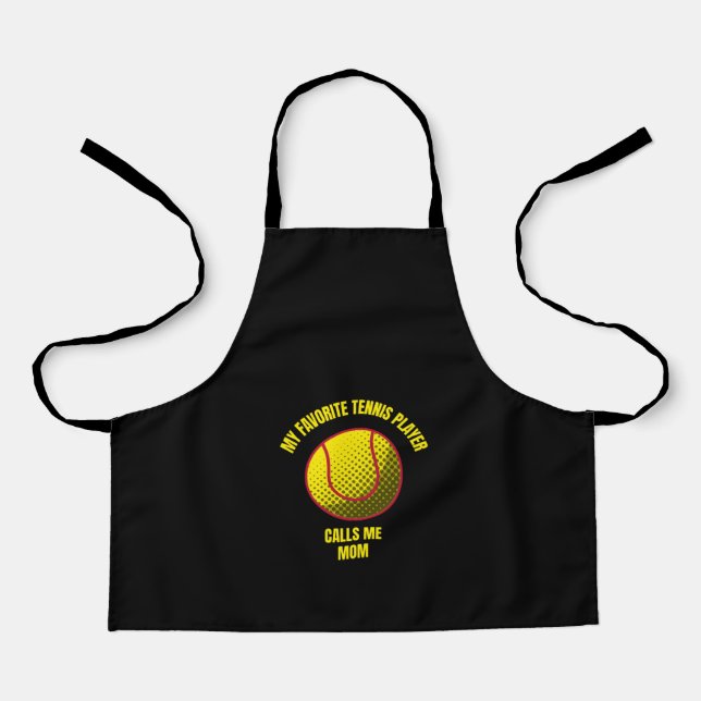My favourite tennis player calls me mom funny tenn apron (Front)