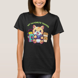 My Favourite Things Gamer Cat Gaming Coffee & The T-Shirt