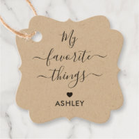 My Favourite Things Gift Tag for Favours and Fun