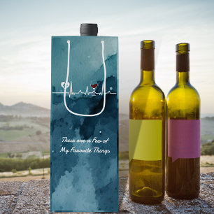 My Favourite Things Paws and Wine Heartbeat Wine Gift Bag