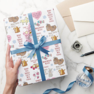 My Favourite Things Sound of Music Cute Hand-Drawn Wrapping Paper