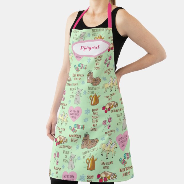 My Favourite Things Sound of Music Personalized  Apron (Insitu)
