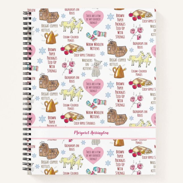 My Favourite Things The Sound of Music Personalize Notebook (Front)