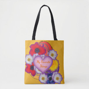 My Favourite Things Yellow Floral Tote Bag