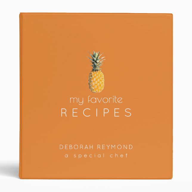 my favourite tropical recipes binder book (Front)