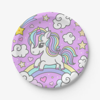 My Favourite Unicorn Paper Plate