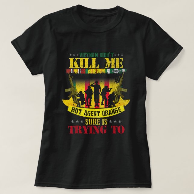 My Favourite Veteran Is My Papaw - Flag Father Vet T-Shirt (Design Front)