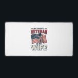 My Favourite Veteran Is My Wife Patriotic Shirt De Desk Mat<br><div class="desc">My Favourite Veteran Is My Wife Patriotic Shirt Design_1</div>