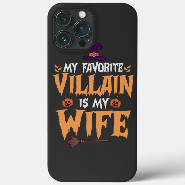 My Favourite Villain Is my Wife Funny Halloween   Case-Mate iPhone Case (Back)