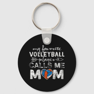 My Favourite volleyball Player Calls Me Mom Fun Mo Keychain