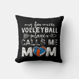My Favourite volleyball Player Calls Me Mom Fun Mo Throw Pillow