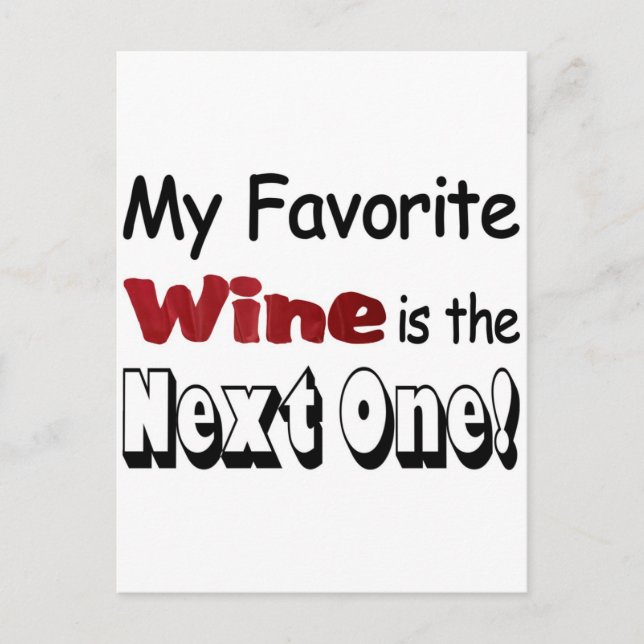 My Favourite Wine Postcard (Front)