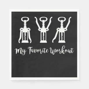My Favourite Workout Wine Lover Gift Idea Gym Napkin