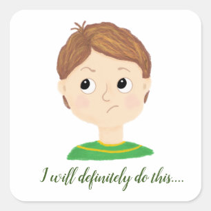 My Feelings Emotions Chart Square Sticker