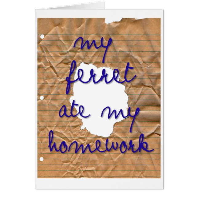 My Ferret Ate My Homework (Front)