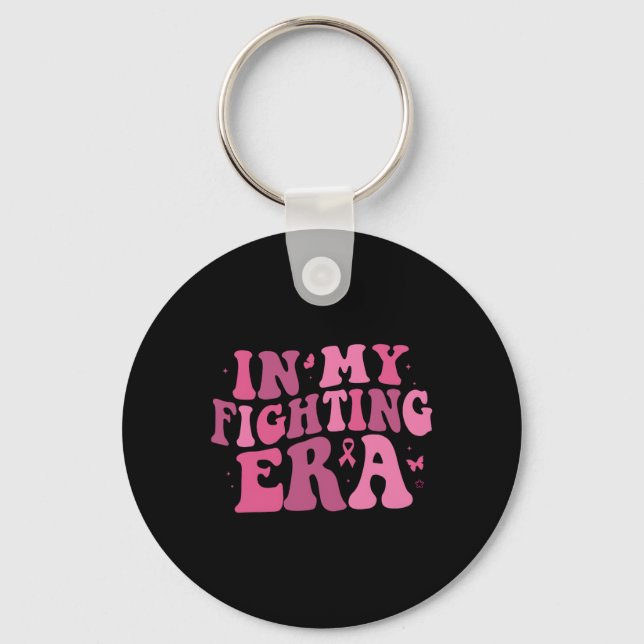 My Fighting Era Breast Cancer Warrior 1  Keychain (Front)