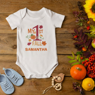 My First 1st Fall Autumn Thanksgiving Baby Bodysuit
